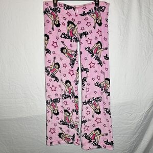 2009 betty boop low rise  fuzzy cozy pajama pants